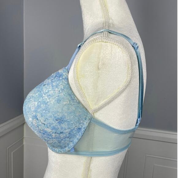 Victoria's Secret, Size 36DDD, Light Blue Push-Up Bra, Convertible, Lace, EUC - Picture 2 of 8